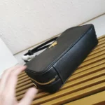 Prada Medium Leather Top-Handle Bag in Black - Image 2