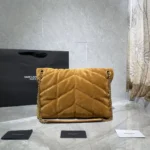 SAINT LAURENT Puffer Toy quilted leather-trimmed suede shoulder bag - Image 3