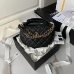Chanel mini gold chain bag, light pink CN628 - Image 2