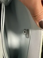 Chanel Coco Handbag Leather Light Grey Womans 23cm - Image 3