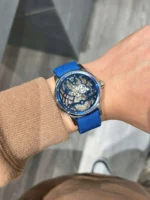 Audemars Piguet Tourbillon Openworked 26600 Rep 1 1 Blue Skeleton Movement 41mm - Image 4