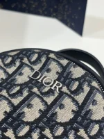 Balo Cao Cap Dior Mini Chat Vai Hoa Tiet Oblique 24x10x16cm 3
