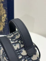 Balo Cao Cap Dior Mini Chat Vai Hoa Tiet Oblique 24x10x16cm 6