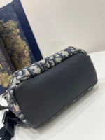 Balo Cao Cap Dior Mini Chat Vai Hoa Tiet Oblique 24x10x16cm 8