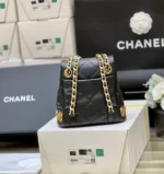 Chanel Charm Backpack Replica 11 Black Smooth Leather 18x18x8cm - Image 6