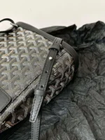 Goyard Mini Backpack Black Super Quality Monogram Pattern Size 23x19cm - Image 7