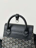 Goyard Mini Backpack Black Super Quality Monogram Pattern Size 23x19cm - Image 6