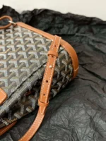 Goyard Mini Backpack Brown Super Quality Monogram Pattern Size 23x19cm - Image 3