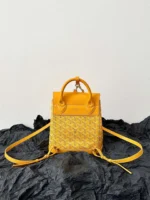 Goyard Mini Backpack Yellow Monogram Pattern 23x19cm - Image 5