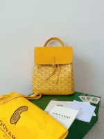 Goyard Mini Backpack Yellow Monogram Pattern 23x19cm - Image 7