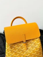 Goyard Mini Backpack Yellow Monogram Pattern 23x19cm - Image 3