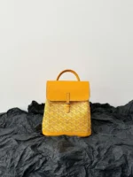 Goyard Mini Backpack Yellow Monogram Pattern 23x19cm - Image 6