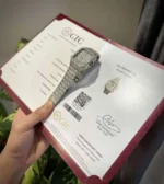 Cartier Santos Arabic Numeral Best Replica Watch Moissanite Diamonds Hong Kong 39.8mm - Image 6