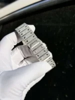 Cartier Santos Replica Watch Full Diamond Moissanite Hong Kong 39.8mm - Image 3