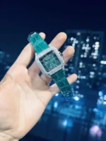 Cartier Santos With Green Moissanite Replica Watch 39.8mm - Image 8