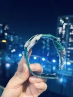 Cartier Santos With Green Moissanite Replica Watch 39.8mm - Image 5