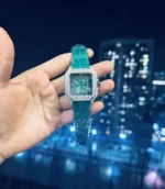 Cartier Santos With Green Moissanite Replica Watch 39.8mm - Image 7