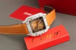 Dong Ho Cartier Santos Mat Nau Che Tac Dinh Kim Cuong Moissanite Nha May BV 39 2 600x400 1