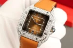 Dong Ho Cartier Santos Mat Nau Che Tac Dinh Kim Cuong Moissanite Nha May BV 39 5 600x400 1