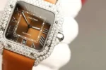 Dong Ho Cartier Santos Mat Nau Che Tac Dinh Kim Cuong Moissanite Nha May BV 39 7 600x400 1