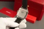 Cartier Santos White Dial Replica Watch Custom Diamonds Moissanite BV Factory 39.8mm - Image 3