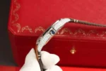 Cartier Santos White Dial Replica Watch Custom Diamonds Moissanite BV Factory 39.8mm - Image 5