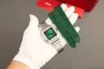 Cartier Santos Green Copies Watch Custom Diamonds Moissanite BV Factory 39.8mm - Image 8