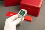 Cartier Santos Green Copies Watch Custom Diamonds Moissanite BV Factory 39.8mm - Image 5