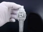 Dong Ho Che Tac Cartier Santos Dinh Full Kim Cuong Moissanite Hong Kong 35mm 10 600x450 1