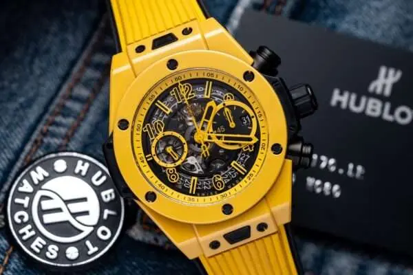 Dong-Ho-Hublot-Big-Bang-Unico-Ceramic-Yellow-Replica-11-BBF-44mm-9-600x400-1 Hublot Big Bang Unico Ceramic Yellow Replica 11 Watch BBF 42mm - Image 1