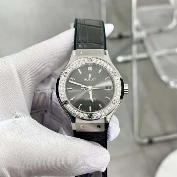 Hublot Classic Fusion Best Replica Watch Diamonds Grey HB Factory 38mm