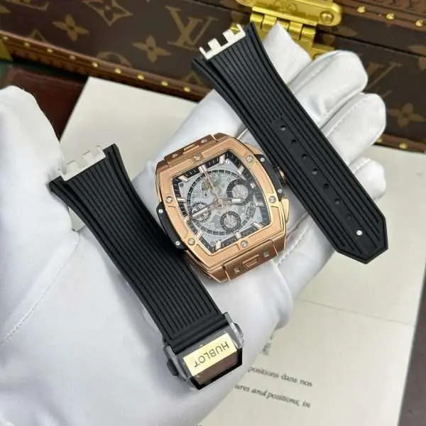 Hublot Spirit Of Big Bang King Gold Replica Watches Dial Gray BBF Factory 42mm