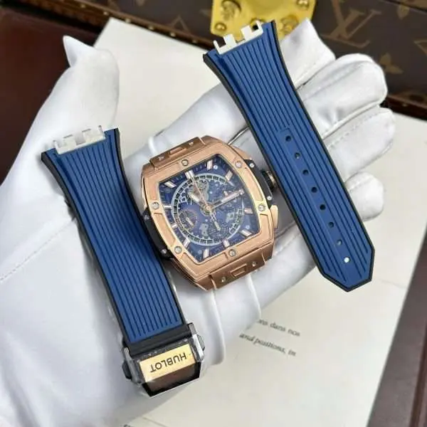 Hublot Spirit Of Big Bang King Gold Replica 11 Watch Dial Blue BBF Factory 42mm