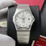 Omega Constellation Co-Axial Clone Watch White Dial 38mm