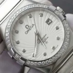 Omega Constellation Co-Axial Fake 11 Watch White Dial Metal Strap 38mm - Image 4