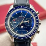 Omega Replica Watch Speedmaster Co-Axial Moonphase Blue Dial 44mm - Image 2