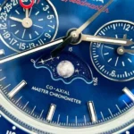 Omega Replica Watch Speedmaster Co-Axial Moonphase Blue Dial 44mm - Image 3