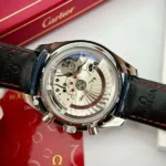 Omega Replica Watch Speedmaster Co-Axial Moonphase Blue Dial 44mm - Image 4