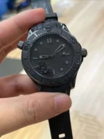 Omega Seamaster Replica Watch Black Ceramic Case Rubber Strap VS Factory 42mm - Image 4