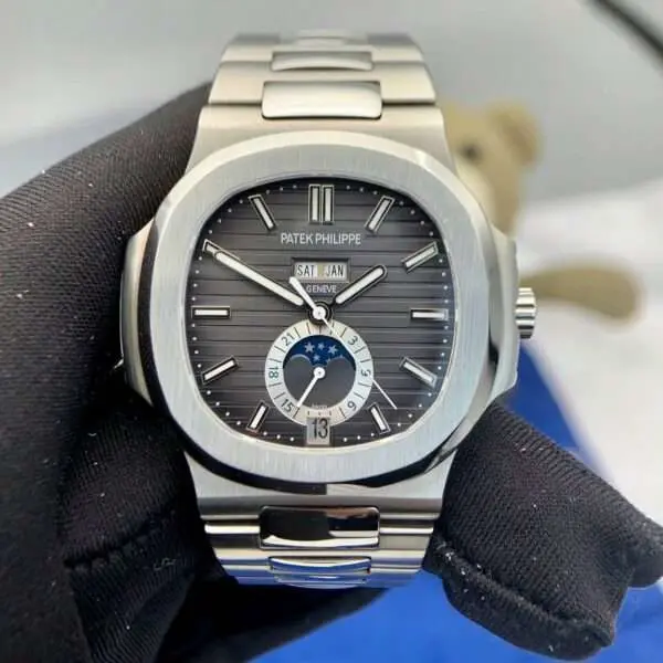 Dong-Ho-Patek-Philippe-Nautilus-5726-Replica-11-PPF-1-600x600-1 Patek Philippe Replica 1:1 Watch Nautilus 5726 Gray Dial Metal Strap PPF 40.5mm - Image 1