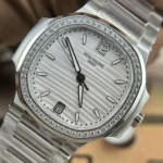 Patek Philippe Replica 11 Watch Nautilus 7118 White With Diamond Bezel Factory 3K 35.2mm - Image 2