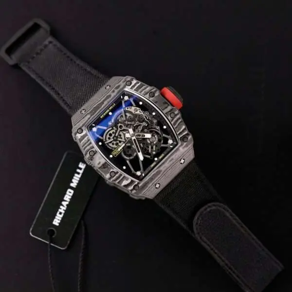 Dong-Ho-Richard-Mille-RM35-01-Replica-11-Cao-Cap-Vo-Carbon-Day-Vai-Nato-45mm-7-600x600-1 Richard Mille RM35-01 Replica Watch Carbon Case Fabric Nato Strap 45mm - Image 1