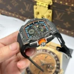 Richard Mille RM65-01 Carbon Watches Black Rubber Strap 44,5×49,9mm - Image 7