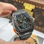 Richard Mille RM65-01 Carbon Watches Black Rubber Strap 44,5×49,9mm - Image 2