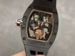 Richard Mille Replica 11 Watch RM66 Ultra Light Carbon Rose Gold Wrapped Refine 42.7mm - Image 4