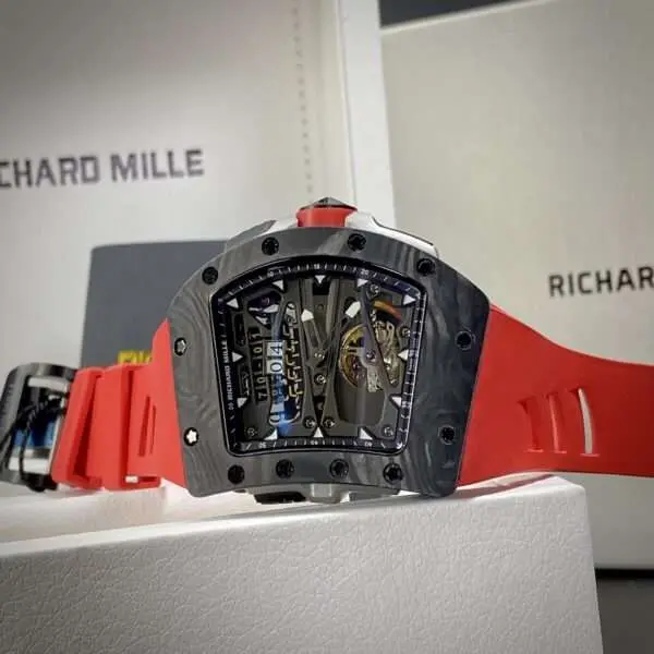 Dong-Ho-Richard-Mille-RM70-01-Replica-Cao-Cap-Vo-Carbon-45mm-9-600x600-1 Richard Mille RM70-01 Carbon Red Rubber Strap 45mm Replica - Image 1