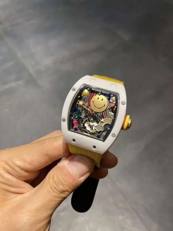 Richard Mille Replica Watch RM88 Smiley White Ceramic 42mm