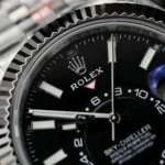 Rolex Sky-Dweller Rep 11 Watch Black Dial Jubilee Strap Highest Quality 42mm - Image 5