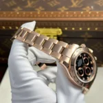 Rolex Cosmograph Daytona 40mm Real Gold Plated Black Dial Watch - Image 2
