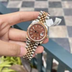 Rolex DateJust 18K Rose Gold Chocolate Dial GM Factory 36mm - Image 3